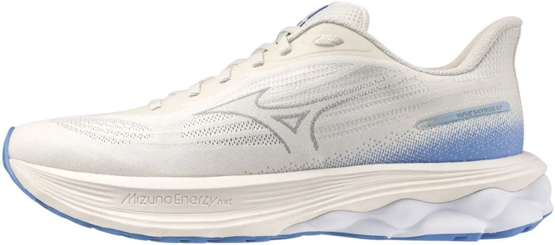 Mizuno Wave Skyrise 7 Dames Hardloopschoenen - 40.5 - Off White/Blauw
