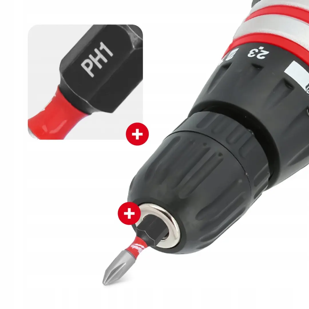 Milwaukee Impact Bit PH1 25mm Magnetisch - 3 Stuks