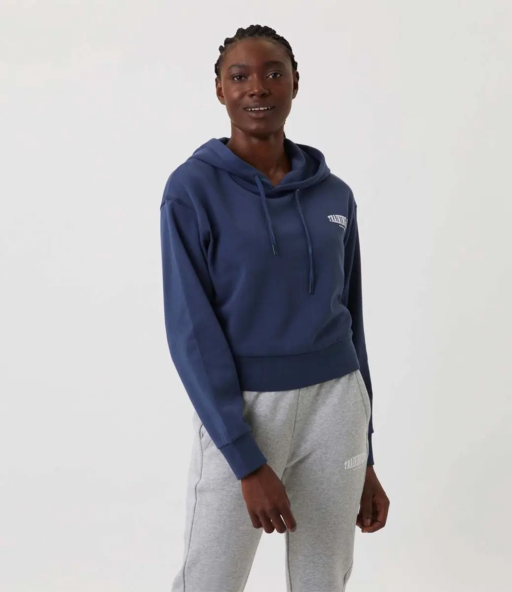 Björn Borg Stockholm Crop Hoody - Vrouwen L - Blauw