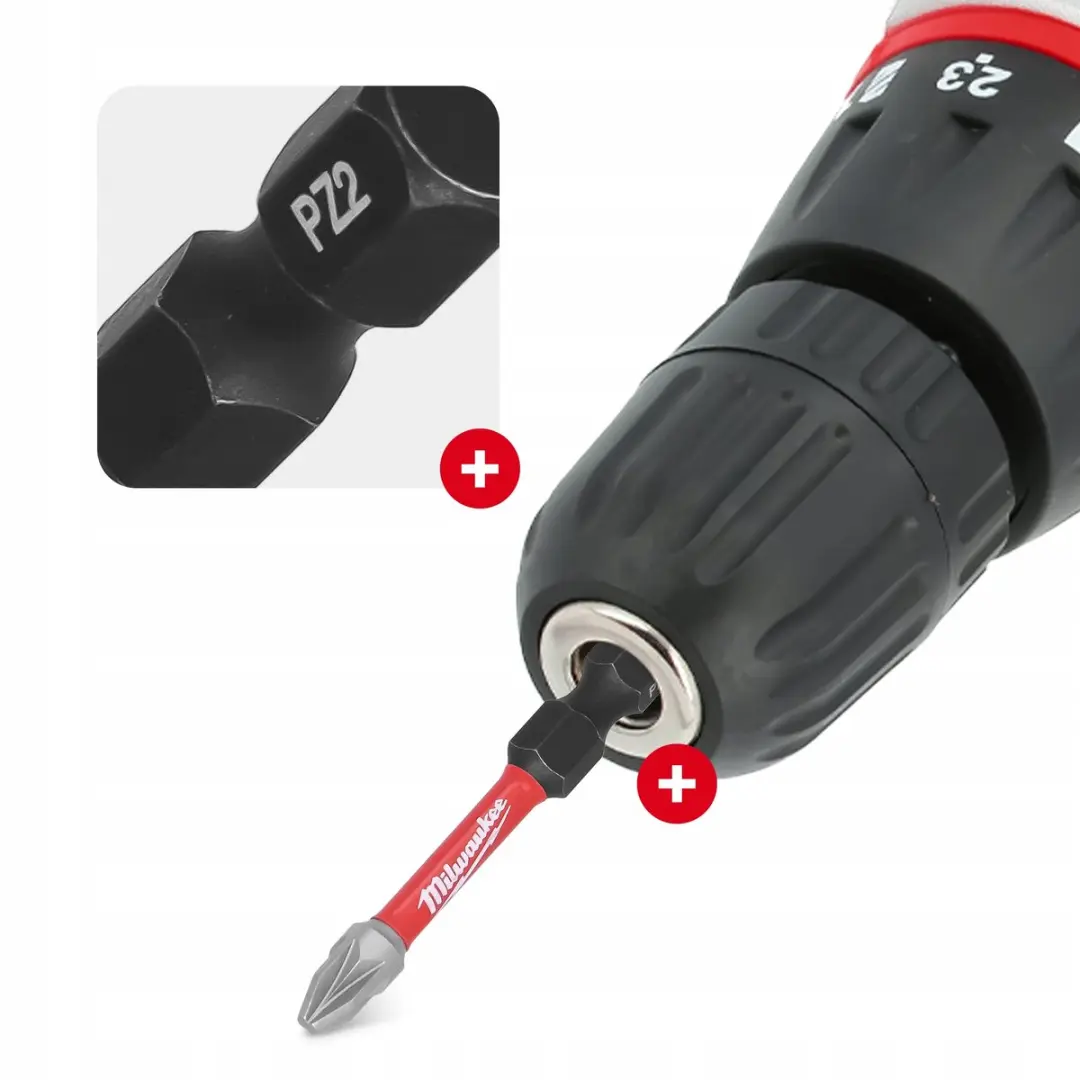 Milwaukee SHOCKWAVE Impact Bit PZ2 50mm - 3 Stuks