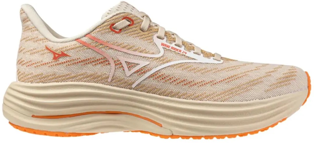 Mizuno Wave Rider 29 Dames Hardloopschoenen 38 - Beige/Oranje