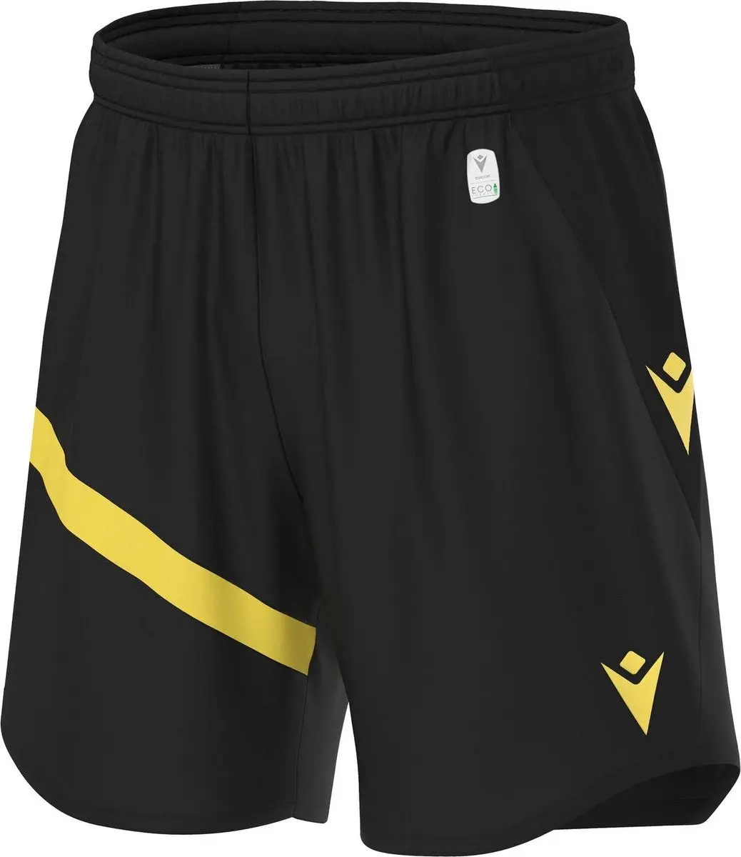Macron Shen Eco Short Kinderen 11-12Y - Zwart/Geel