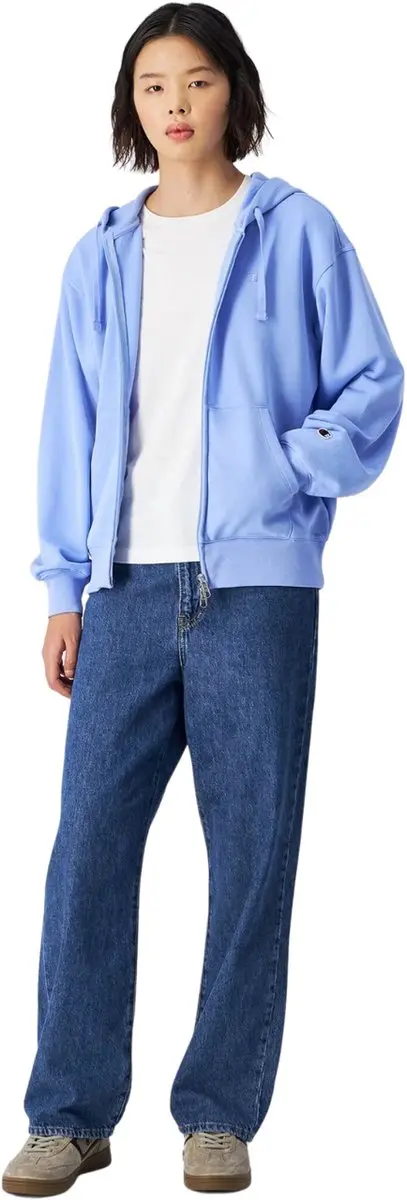 Champion Full Zip Hoodie Lichtblauw Dames - M