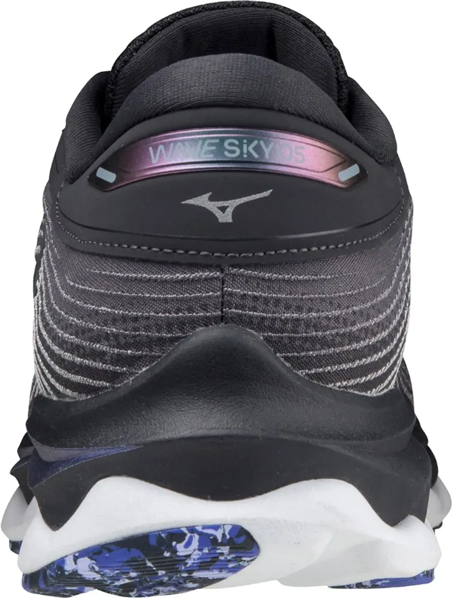 Mizuno Wave Sky 5 Sportschoenen - 38 - Donkergrijs/Zwart/Zilver