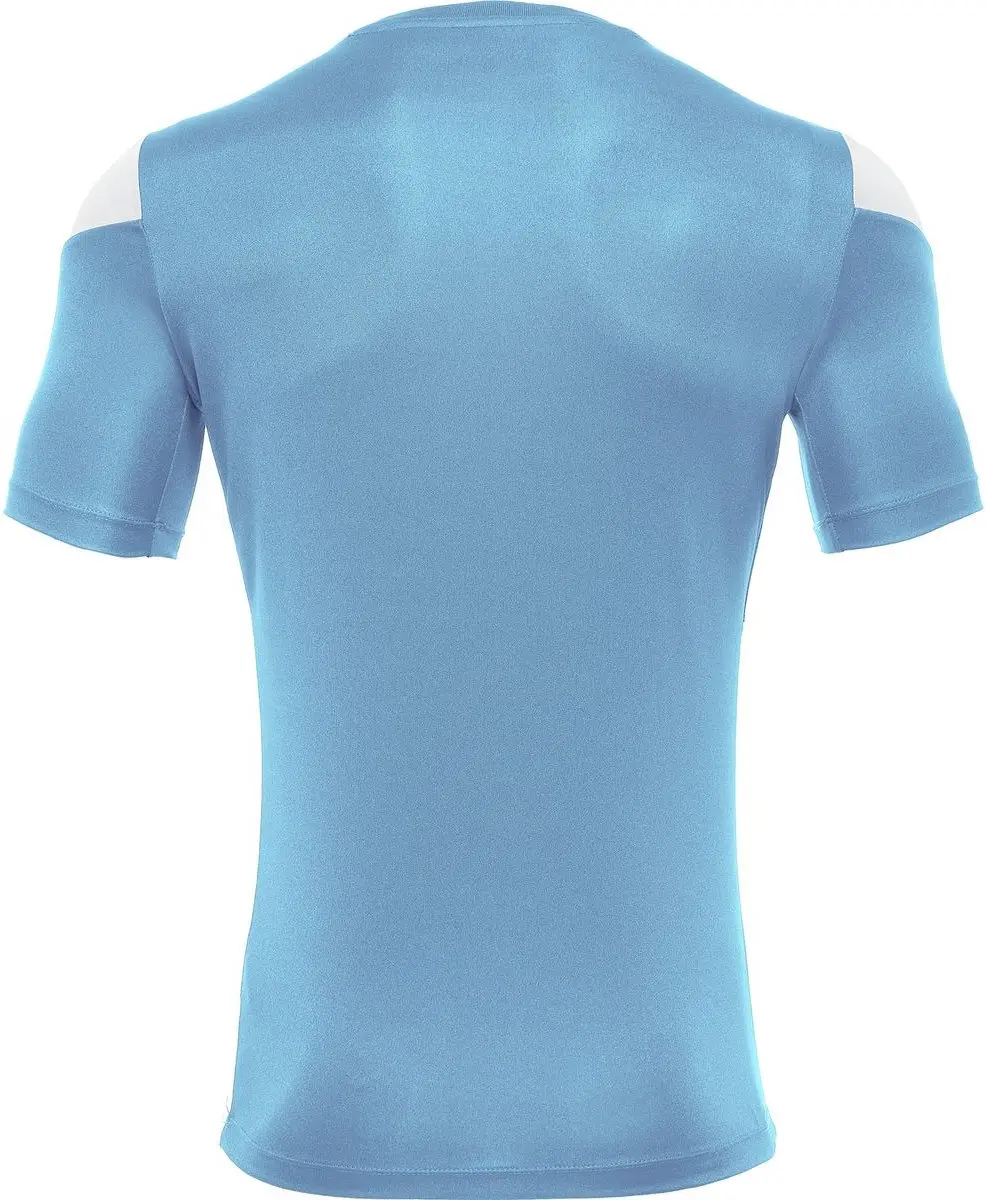 Macron Polis Shirt Korte Mouw Heren - Hemelsblauw/Wit L