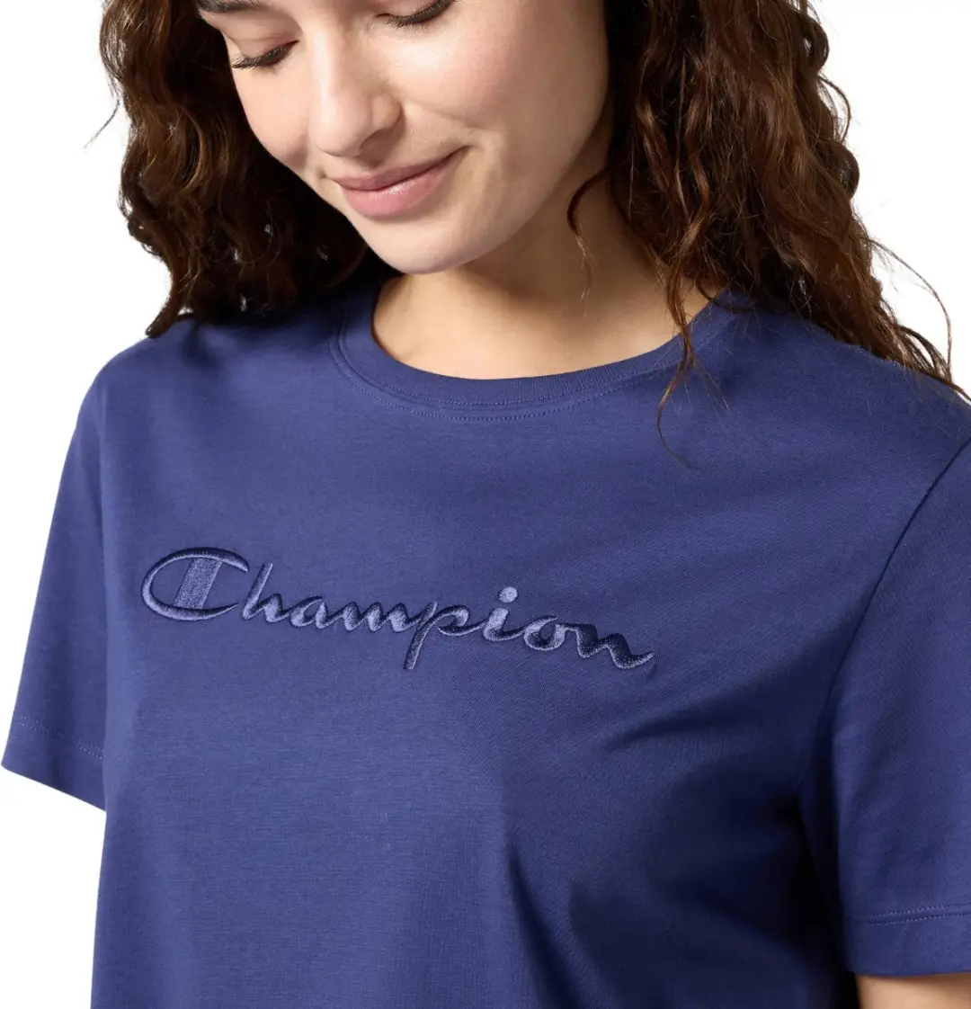 Champion SS Tee BS200 Dames T-shirt - XS - Blauw