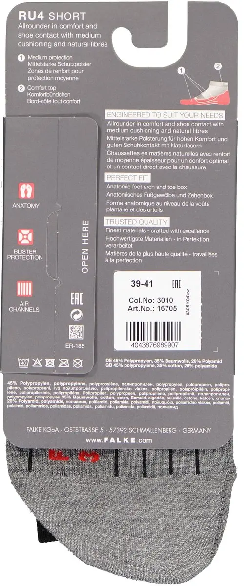 Falke RU4 Short Hardloopsokken Heren - Maat 46-48