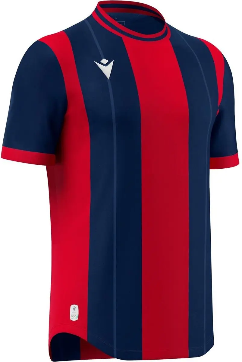 Macron Propus Eco Shirt Korte Mouw Kinderen 140 - Marine/Rood