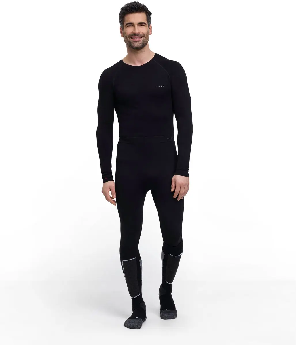 Falke Wool-Tech Light 3/4 Ondergoed Heren - S - Zwart