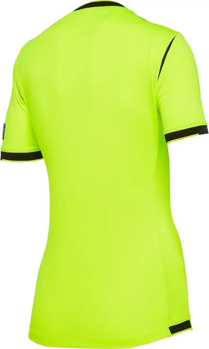 Macron Stephanie Scheidsrechtersshirt Dames - Fluogeel/Zwart L