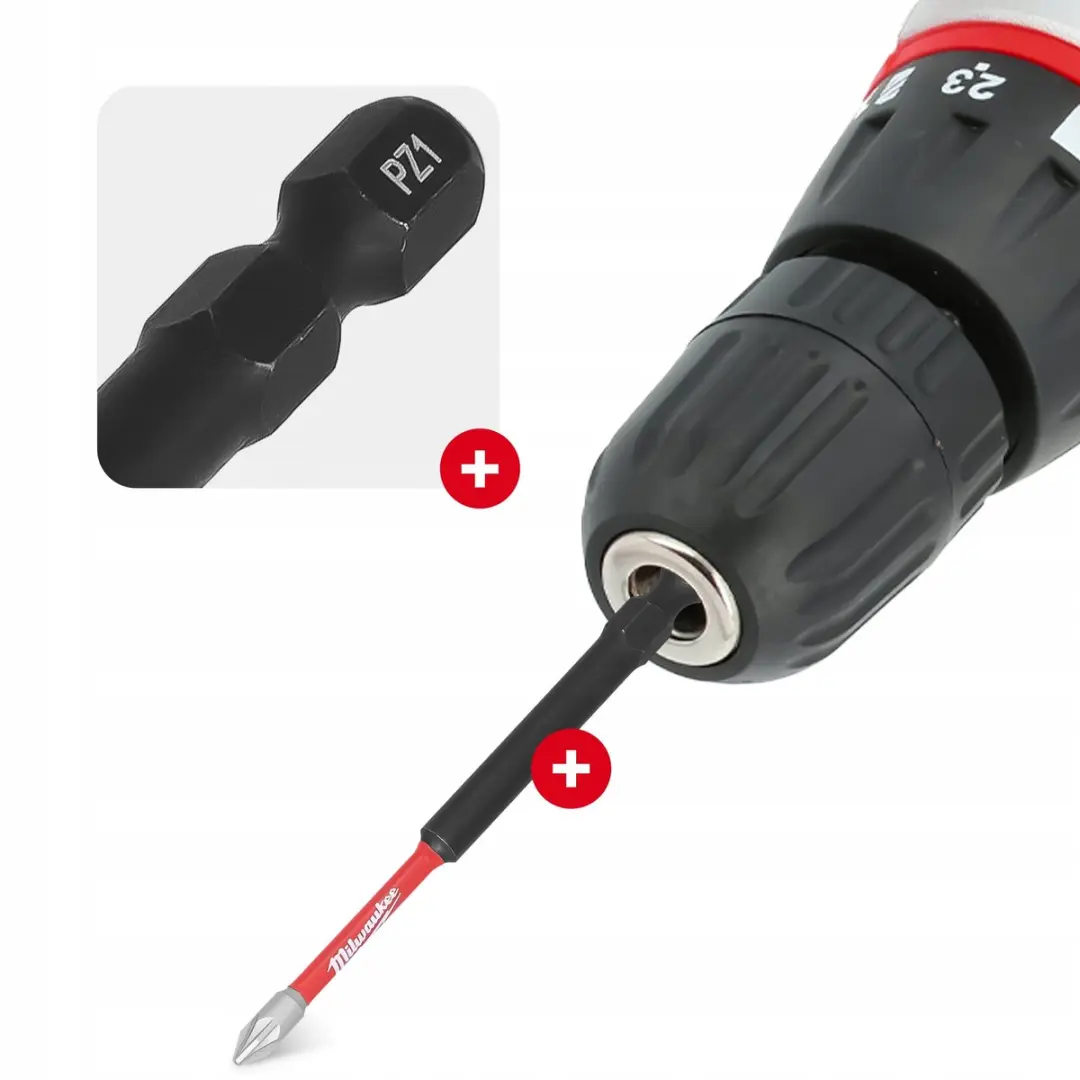 Milwaukee SHOCKWAVE PZ1 Bits 90mm - 3 Stuks