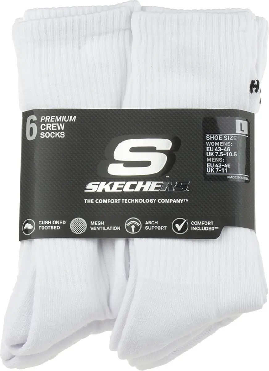 Skechers 6pk Core Crew LG Sokken