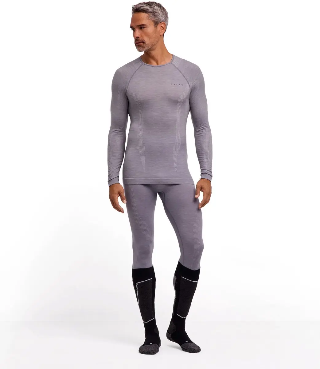 Falke Wool-Tech Longsleeve Heren - L - Grijs