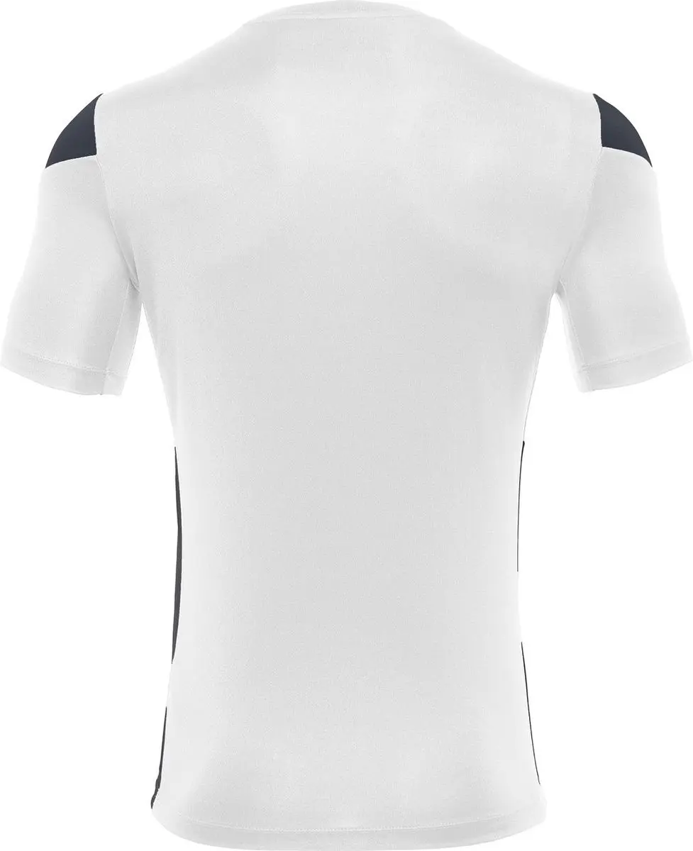 Macron Polis Shirt Korte Mouw Kinderen 122/128 - Wit/Antraciet