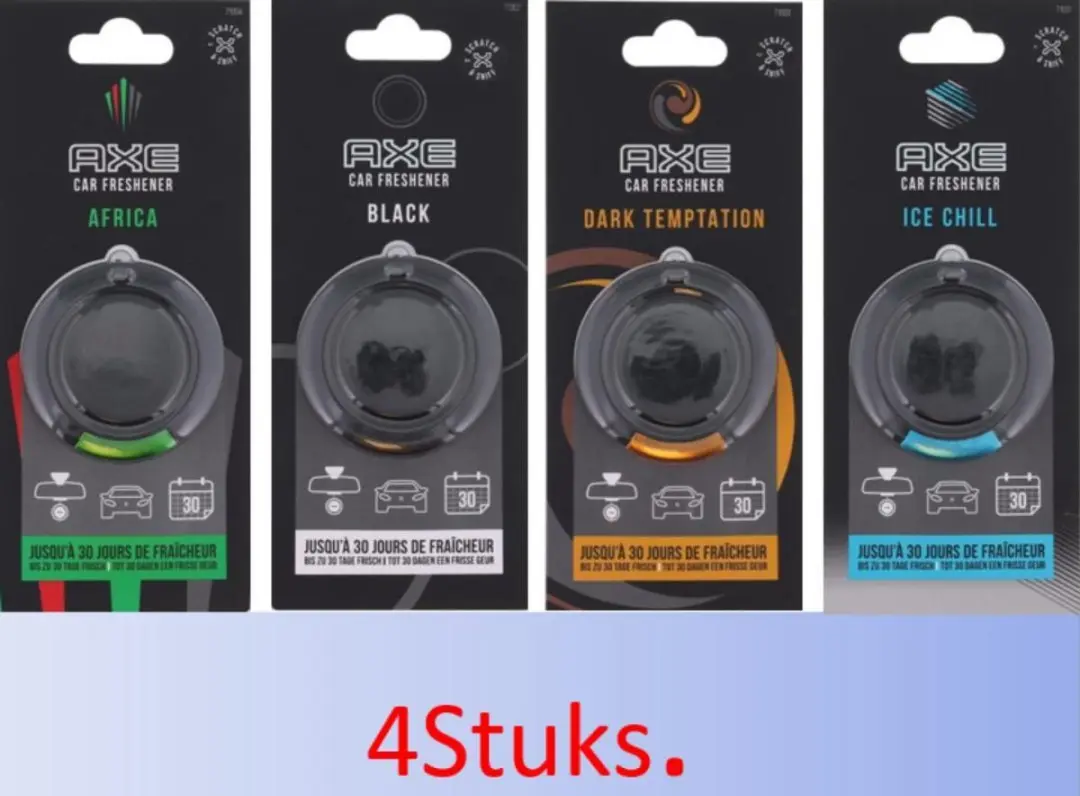 Axe Auto Luchtverfrisser 4 Stuks