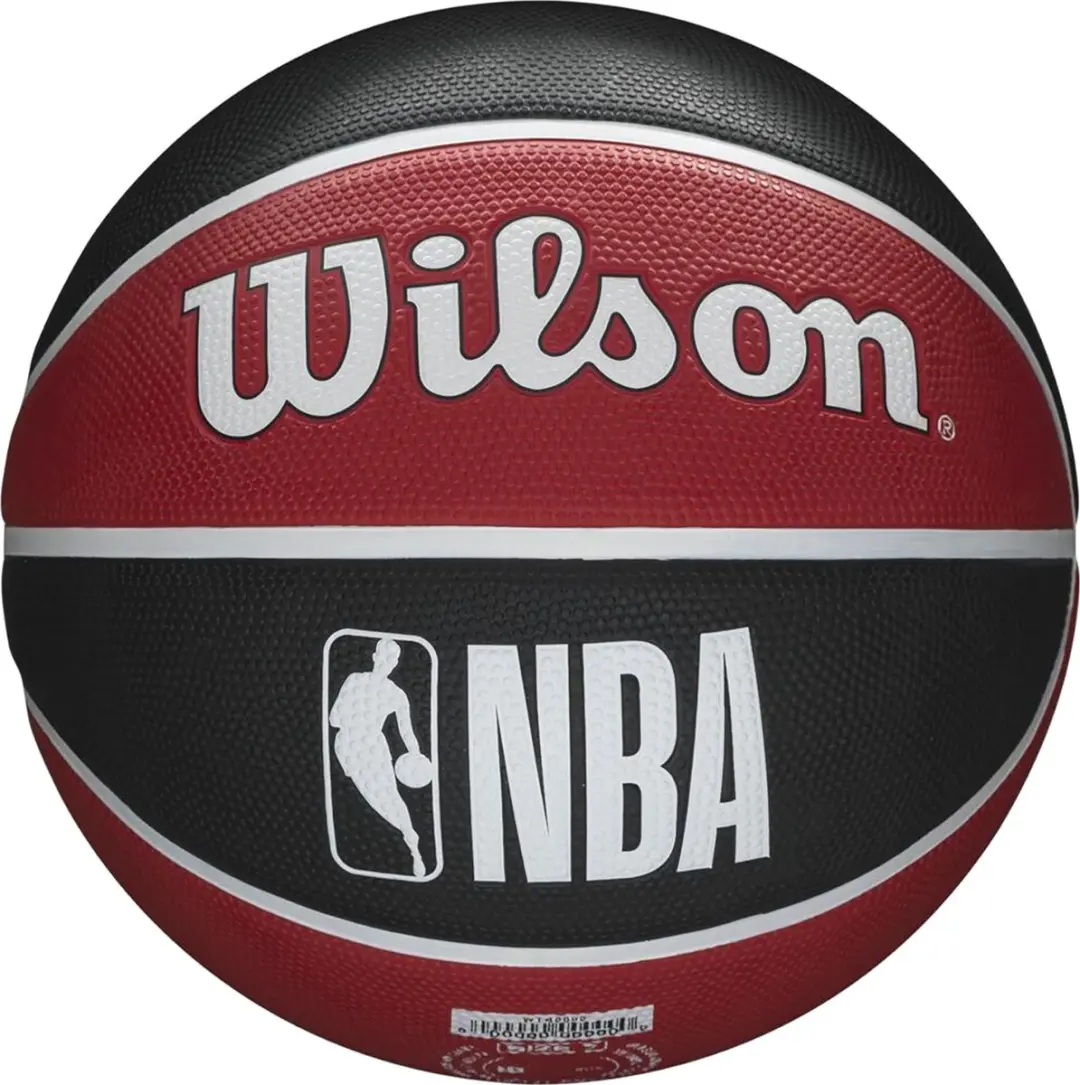 Wilson NBA Team Tribute Chicago Bulls Basketbal Maat 7 - Zwart