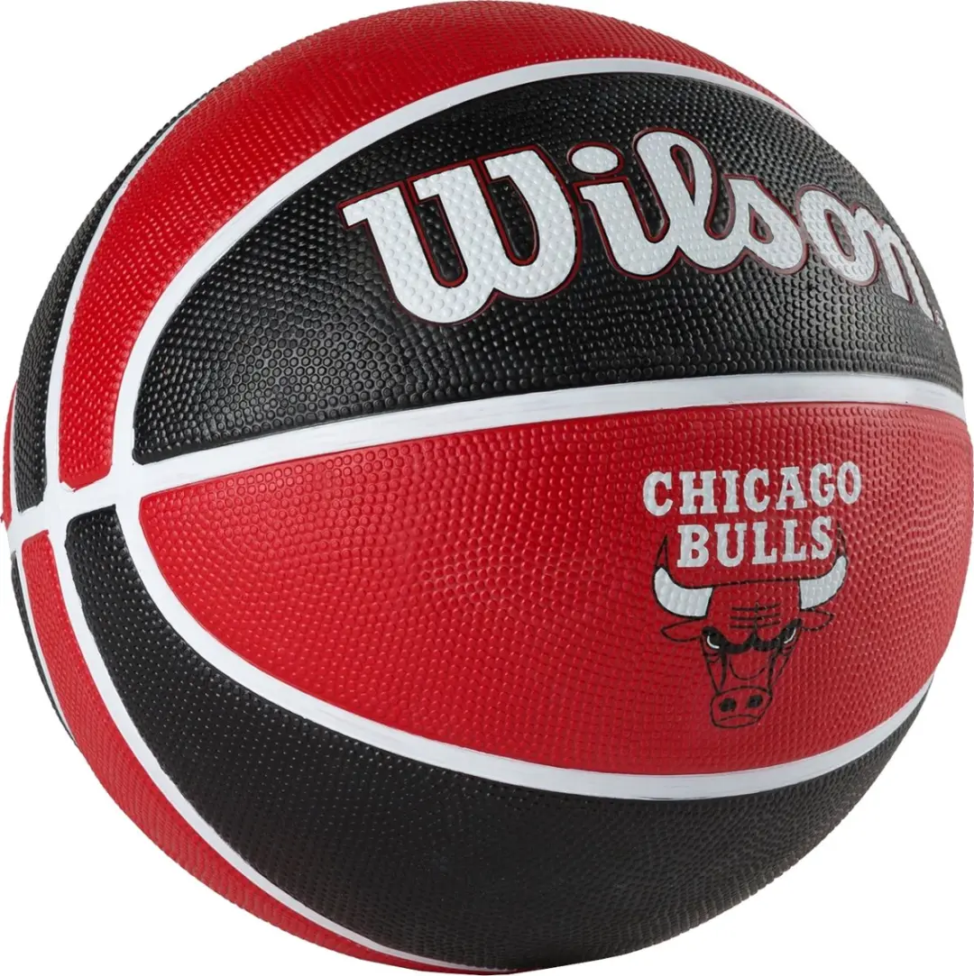 Wilson NBA Team Tribute Chicago Bulls Basketbal Maat 7 - Zwart