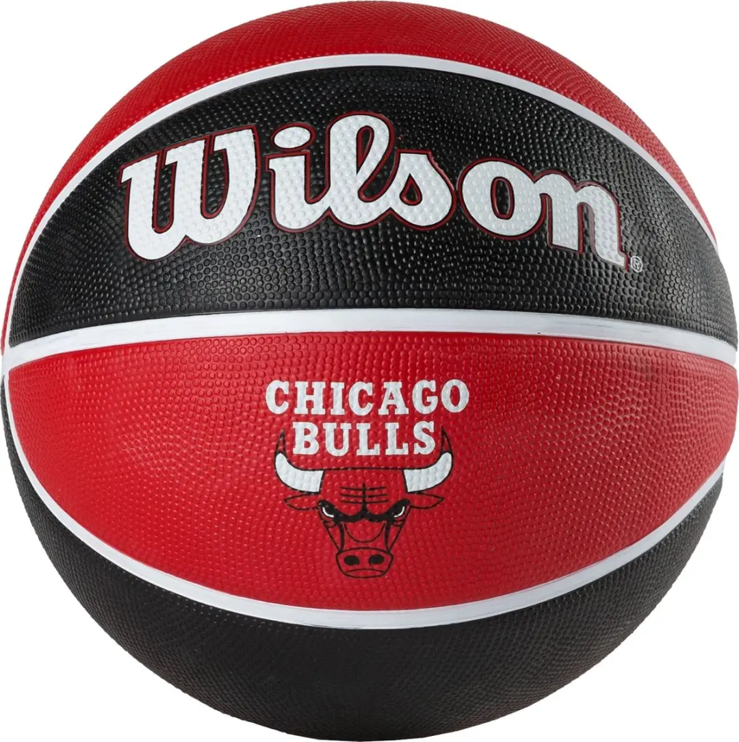 Wilson NBA Team Tribute Chicago Bulls Basketbal Maat 7 - Zwart
