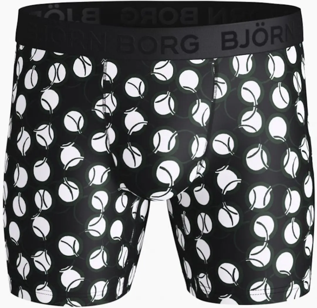 Björn Borg Heren Tennis Boxershort 2-Pack - S - Blauw/Groen/Zwart