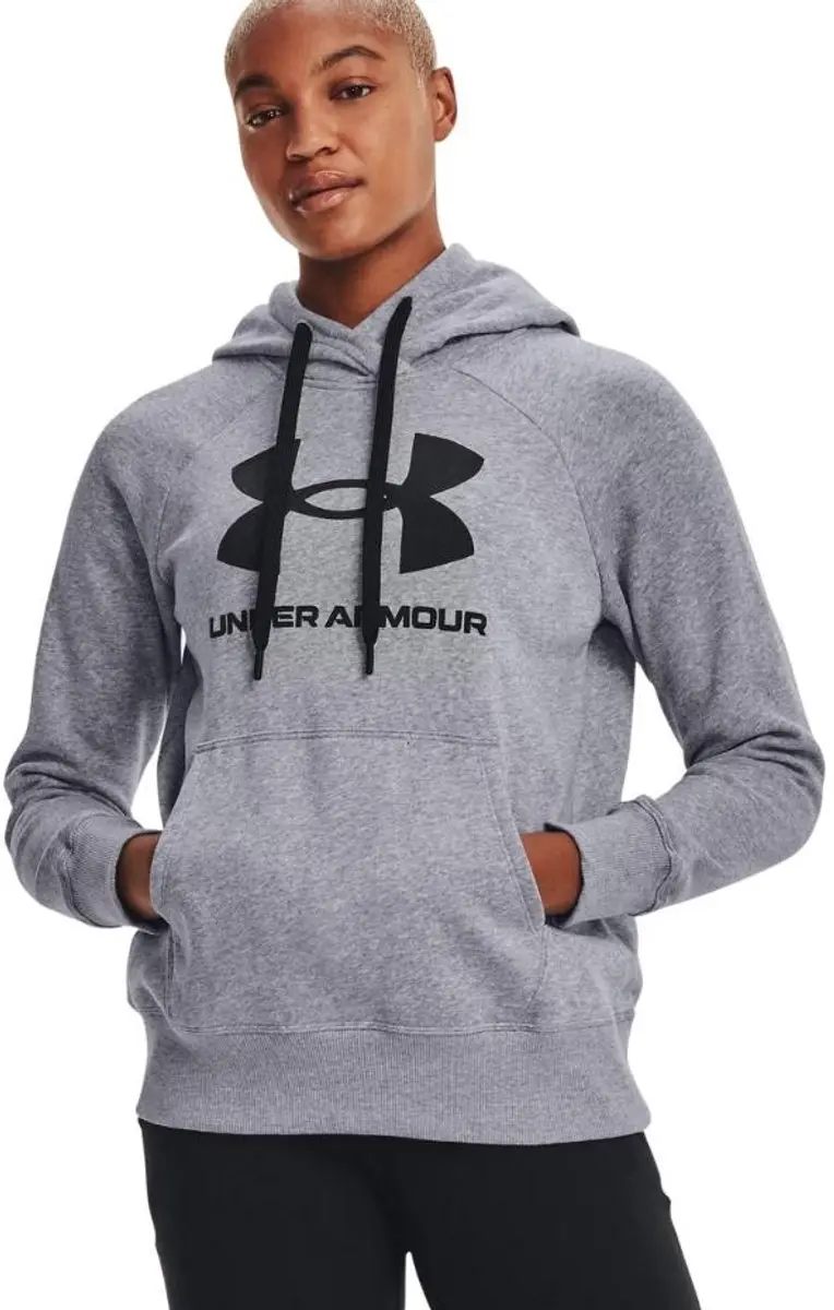Under Armour Rival Fleece Logo Hoodie Dames - Grijs - 2XL
