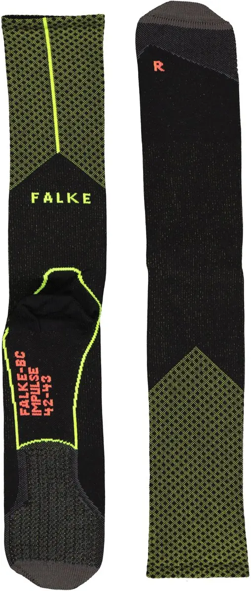 Falke BC Impulse Fietssokken - Zwart/Neon Geel