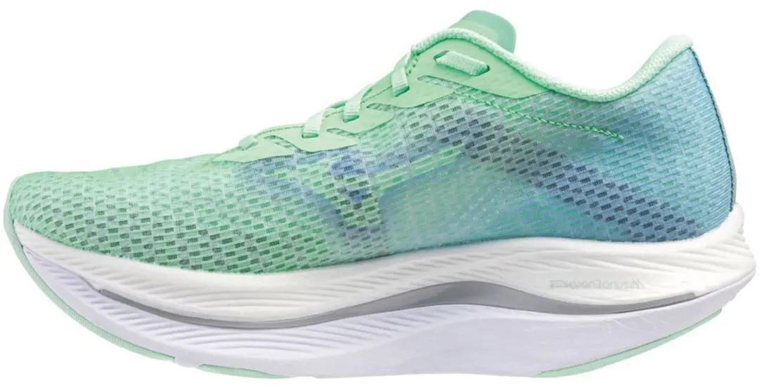 Mizuno Wave Rebellion Flash 2 Dames Hardloopschoenen 39 - Groen/Blauw/Wit - afbeelding 6 van 6