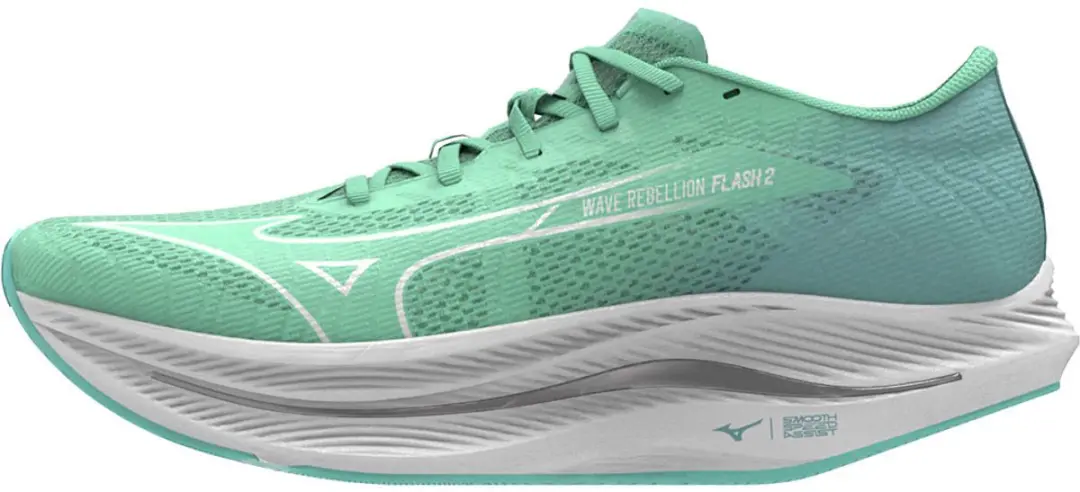 Mizuno Wave Rebellion Flash 2 Dames Hardloopschoenen 39 - Groen/Blauw/Wit