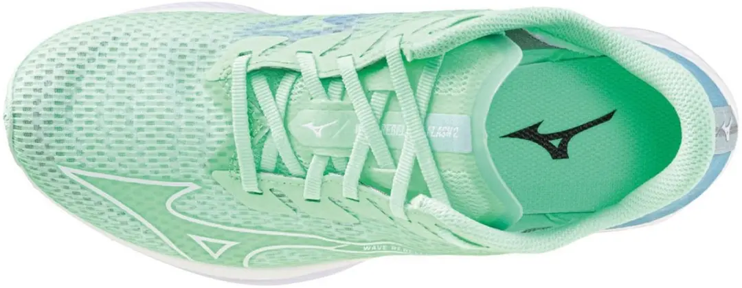 Mizuno Wave Rebellion Flash 2 Dames Hardloopschoenen 39 - Groen/Blauw/Wit