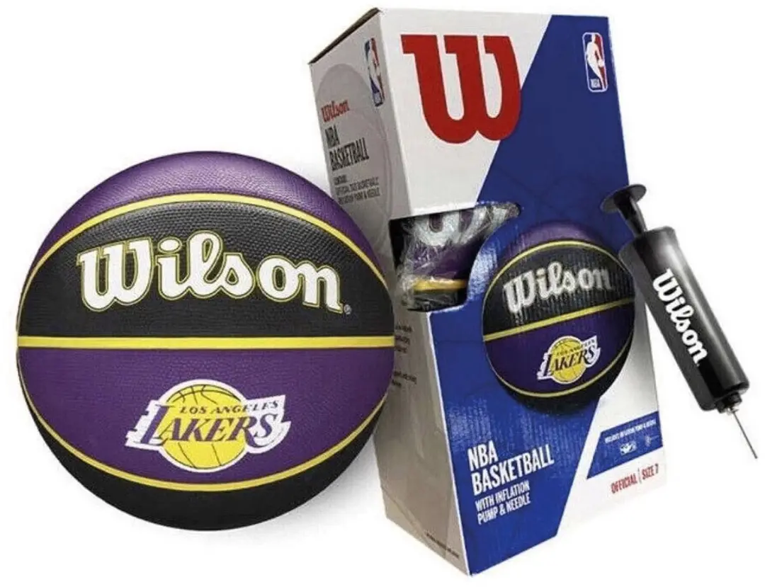 Wilson NBA Tribute LA Lakers Basketbal 9 - Paars/Zwart