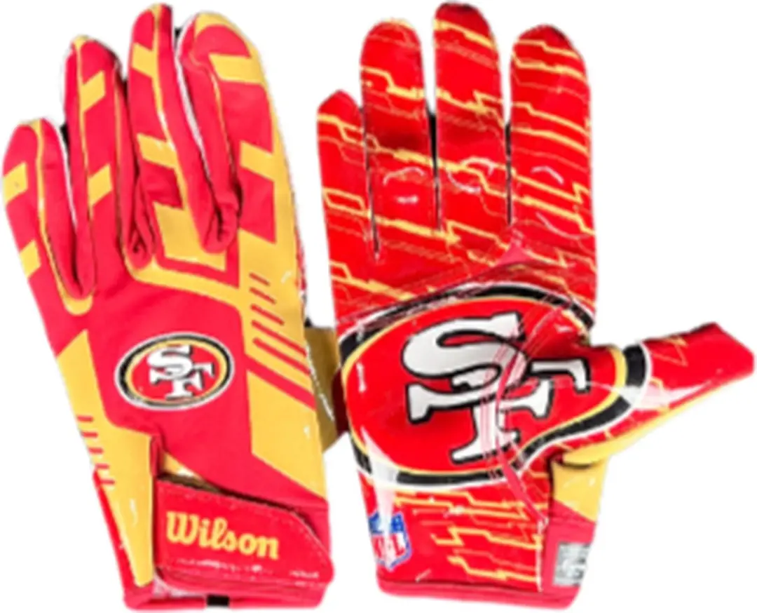 Wilson NFL San Francisco 49ers Handschoenen - Rood/Gold - Maat Senior
