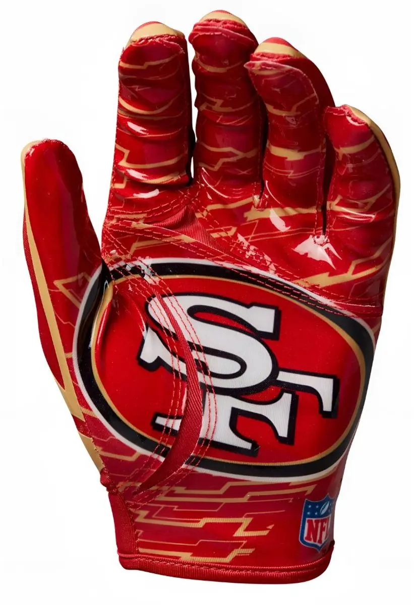 Wilson NFL San Francisco 49ers Handschoenen - Rood/Gold - Maat Senior