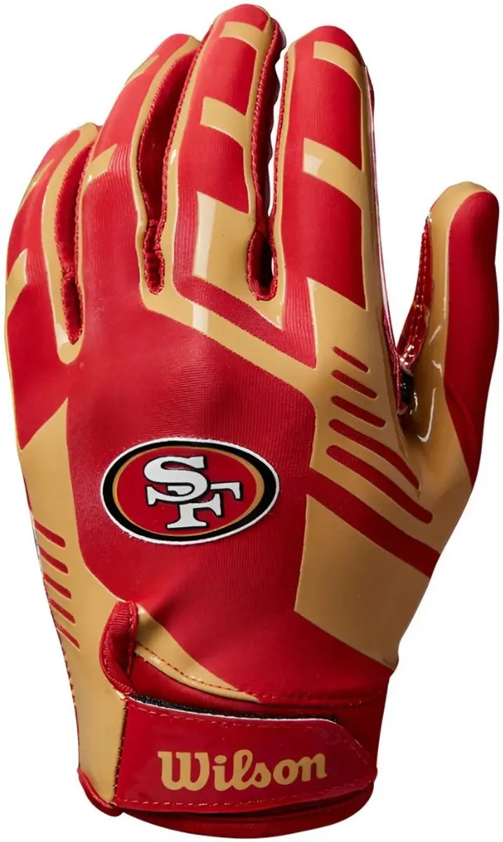 Wilson NFL San Francisco 49ers Handschoenen - Rood/Gold - Maat Senior