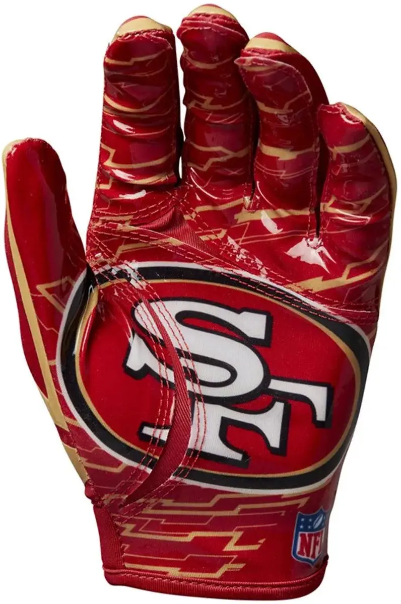 Wilson NFL San Francisco 49ers Handschoenen - Rood/Gold - Maat Senior