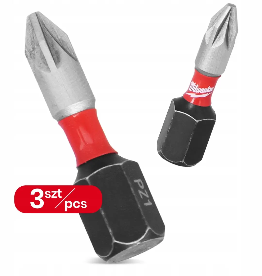 Milwaukee Impact Bit PZ1 25mm Magnetisch - 3 Stuks