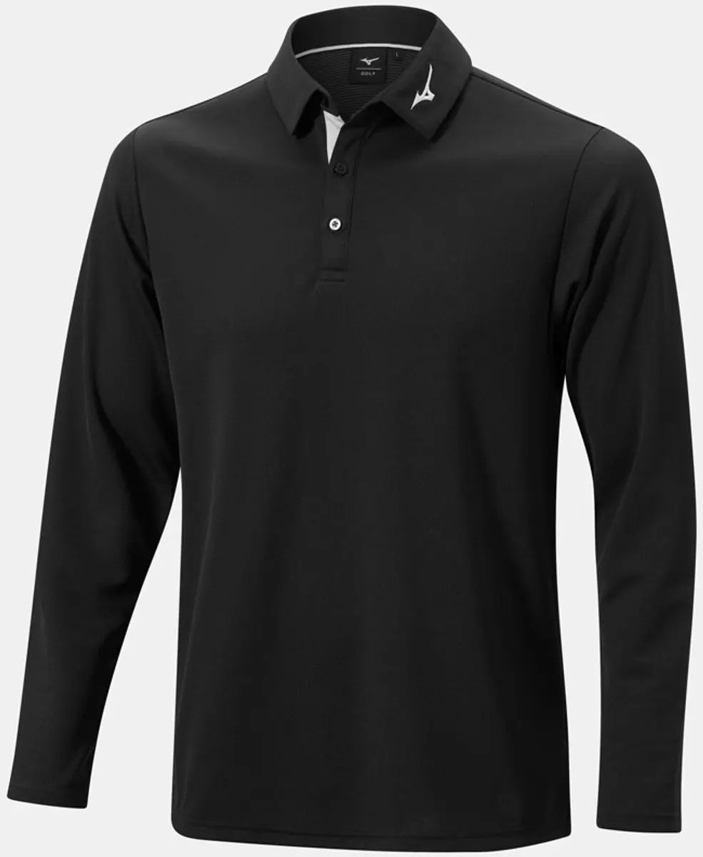 Mizuno Breath Thermo Winter L/S Polo - M - Grijs