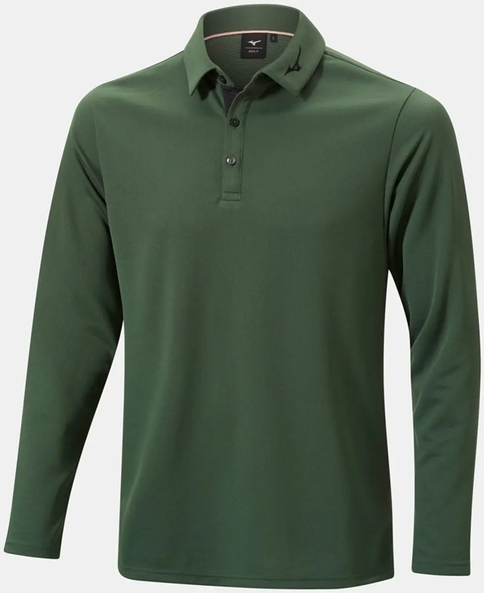Mizuno Breath Thermo Winter L/S Polo - M - Grijs - afbeelding 6 van 6