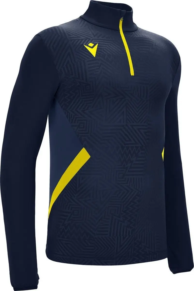 Macron Victory Fraser Ziptop Kinderen 7-8Y - Marine/Geel