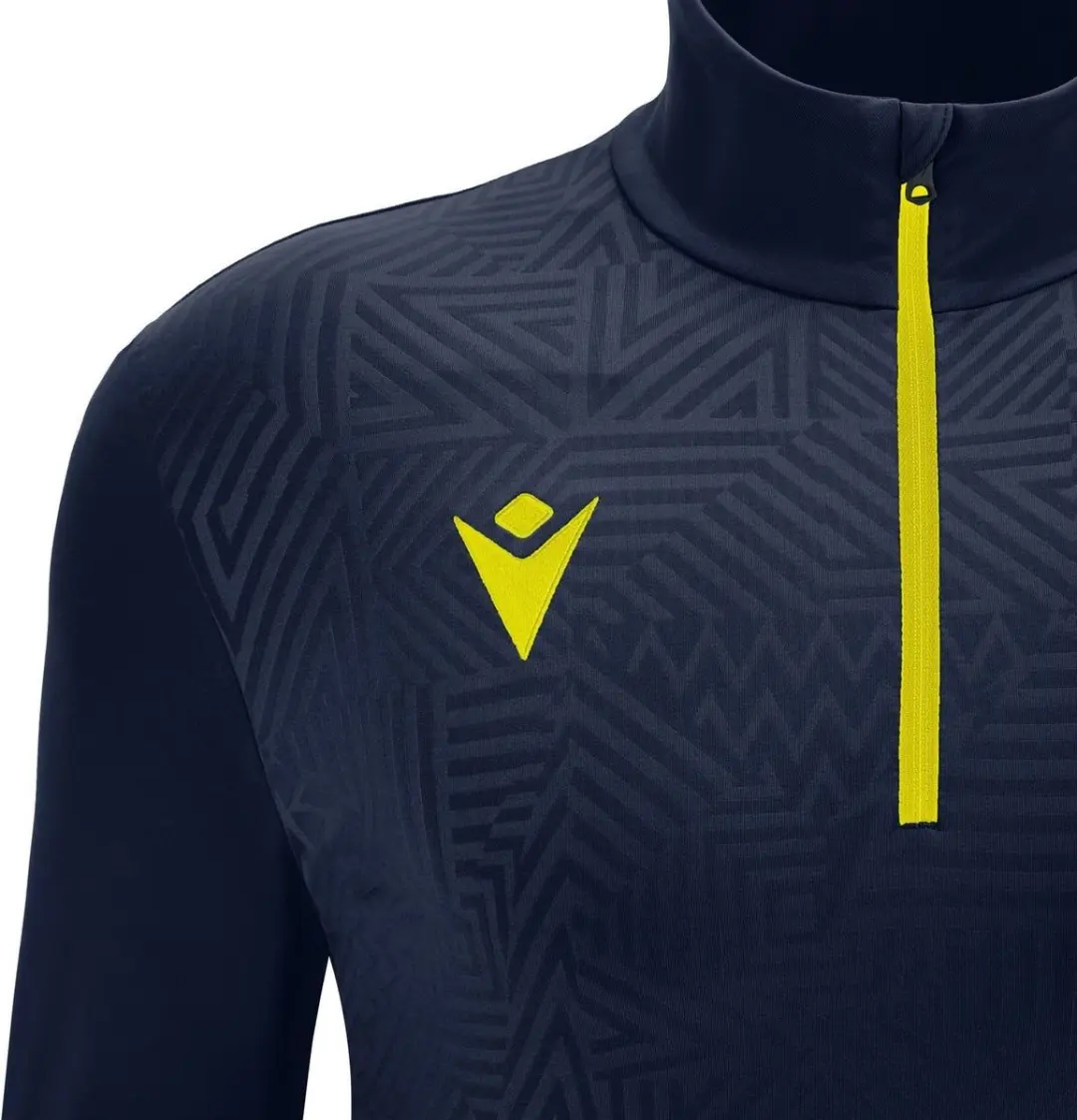 Macron Victory Fraser Ziptop Kinderen 7-8Y - Marine/Geel