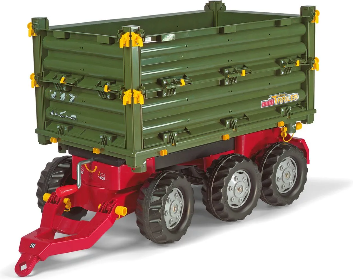 Rolly Toys RollyMulti Trailer 3-assig - Multicolor - afbeelding 2 van 4