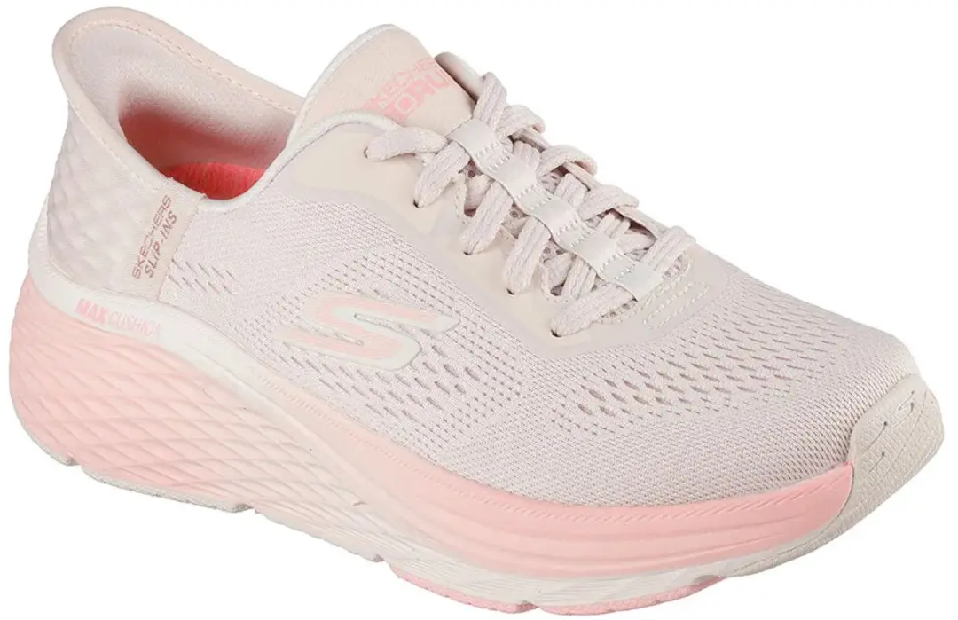 Skechers Max Cushioning Elite 2.0 Hardloopschoenen - 36 - Natuurlijk/roze