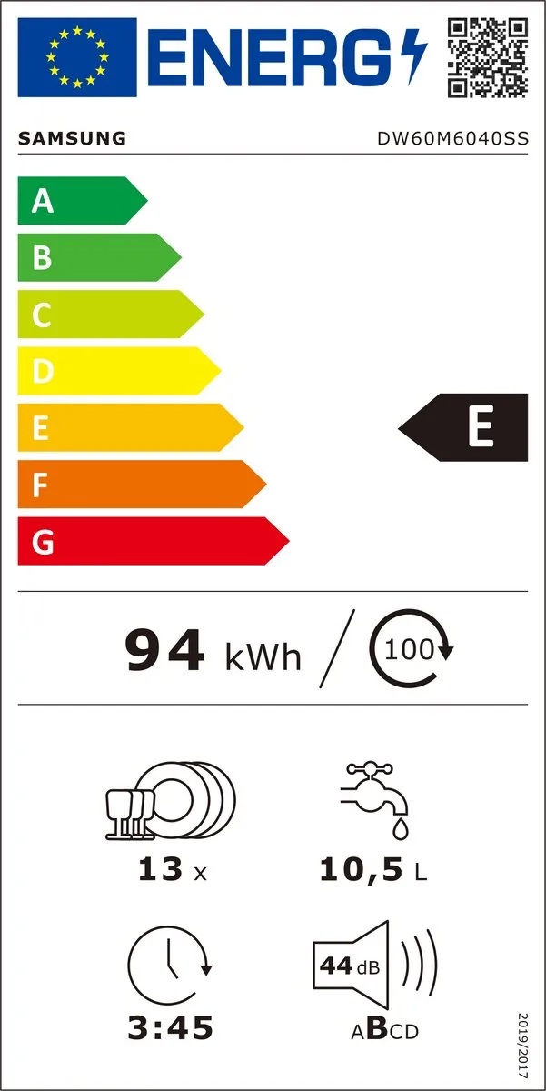 Samsung DW60M6040SS Inbouwvaatwasser 13 Couverts