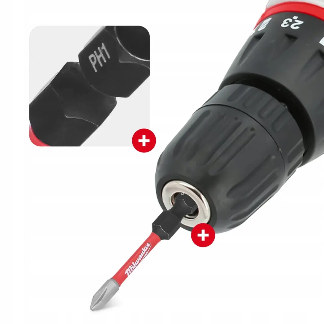 Milwaukee SHOCKWAVE PH1 50mm Impact Bits - 2 Stuks