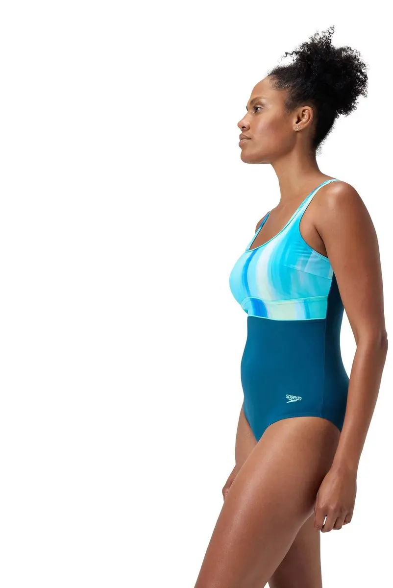Speedo ECO New Contour Eclipse Sportbadpak - Maat 46 - Lichtblauw/Donkerblauw