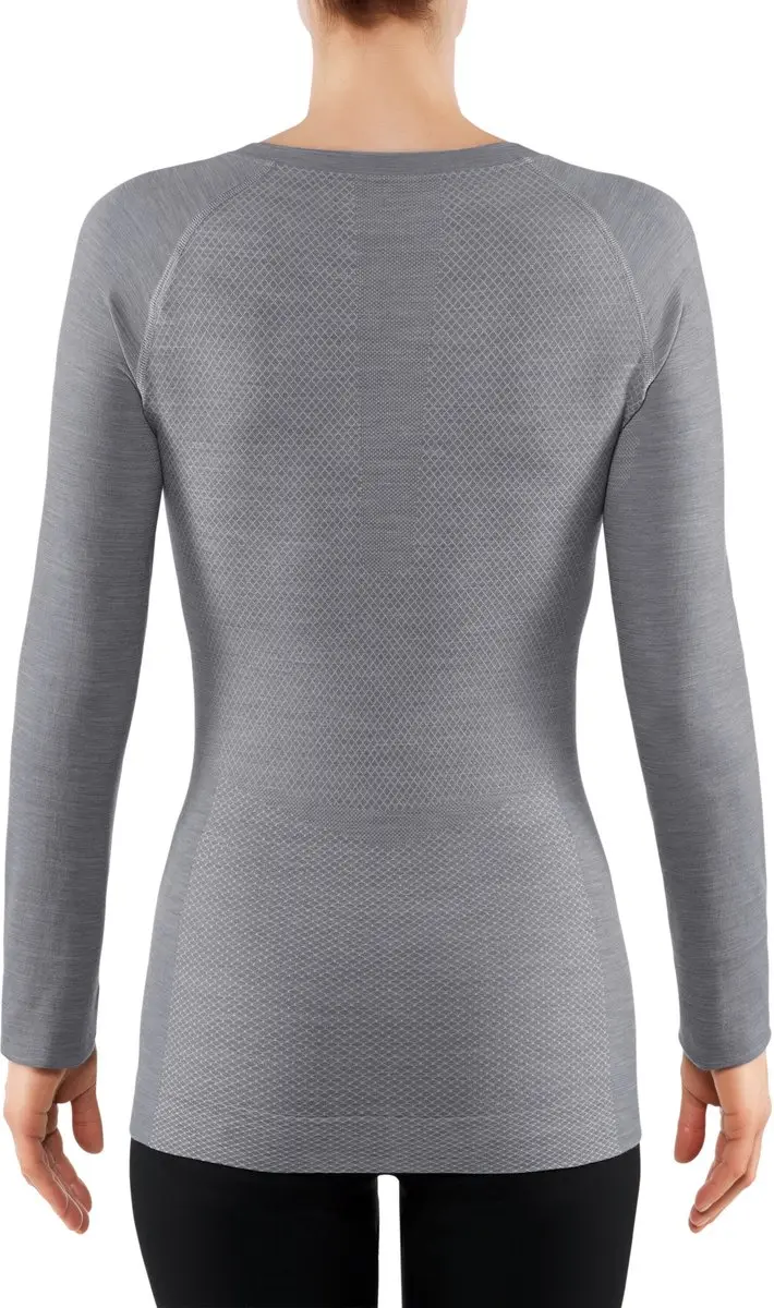 Falke Wool-Tech Light V-hals Shirt Dames - Grijs - S
