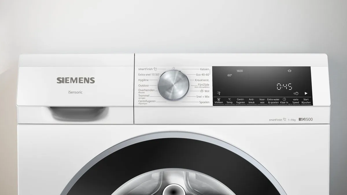 Siemens iQ500 WG46G2Z5NL Wasmachine 9kg 1600rpm - Wit - afbeelding 6 van 6