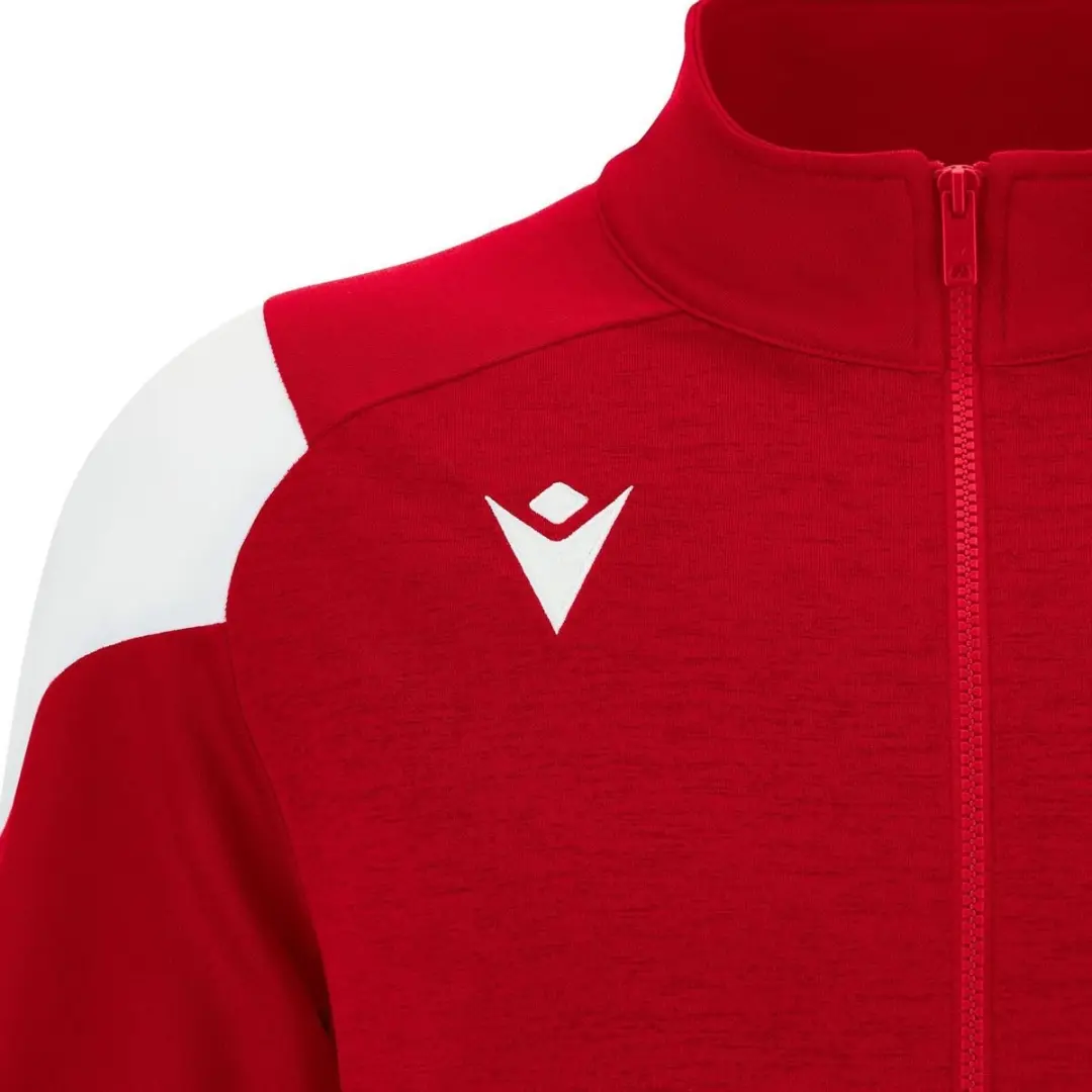 Macron Glory Vanir Top Full Zip Kinderen - Rood/Wit 122