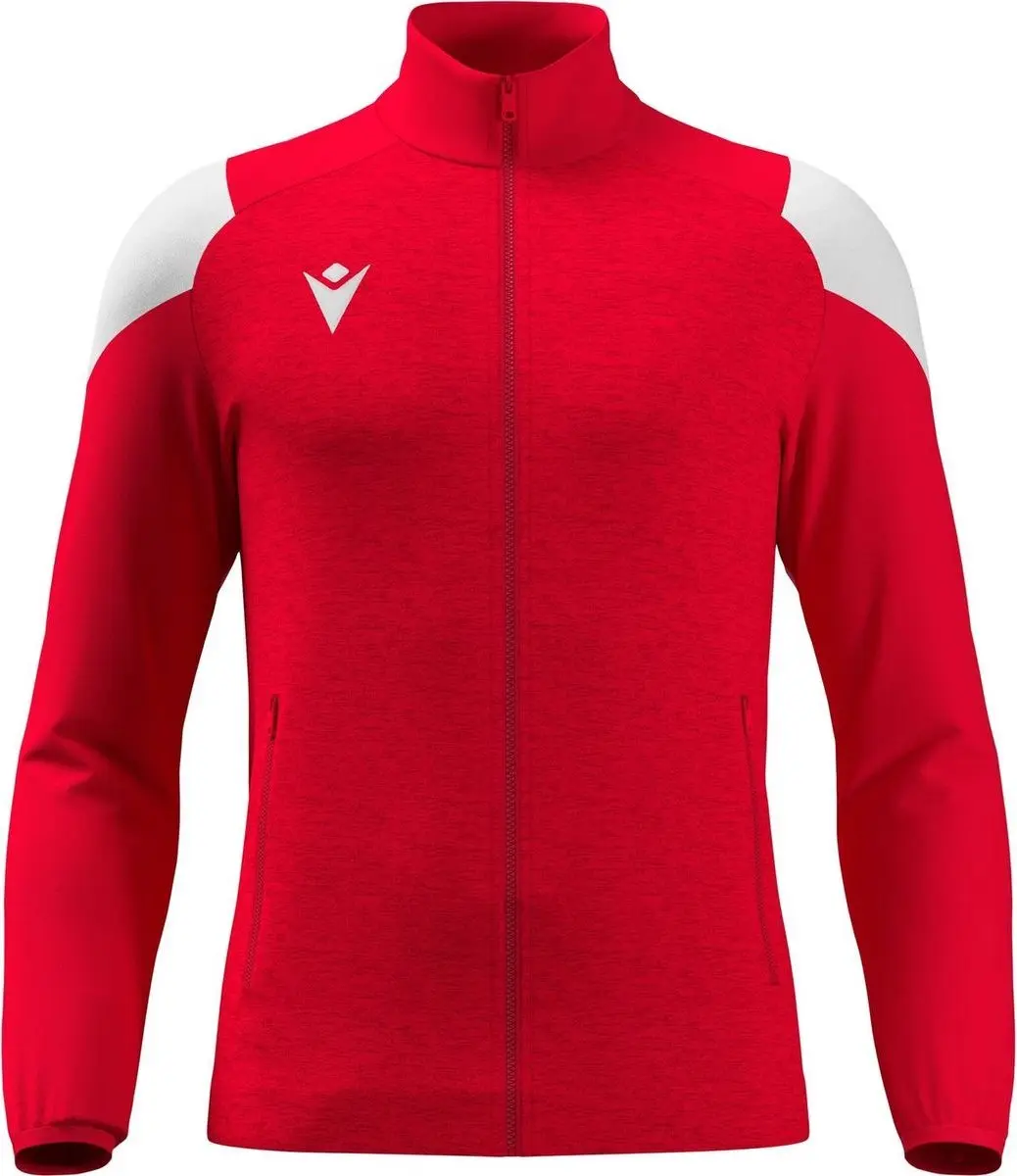 Macron Glory Vanir Top Full Zip Kinderen - Rood/Wit 122
