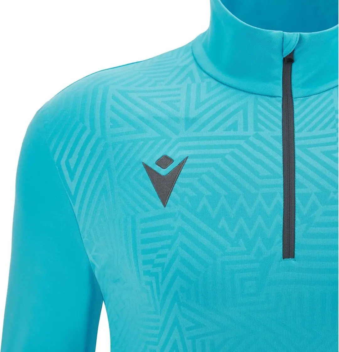 Macron Victory Fraser Ziptop Heren L - Neon Sky/Antraciet