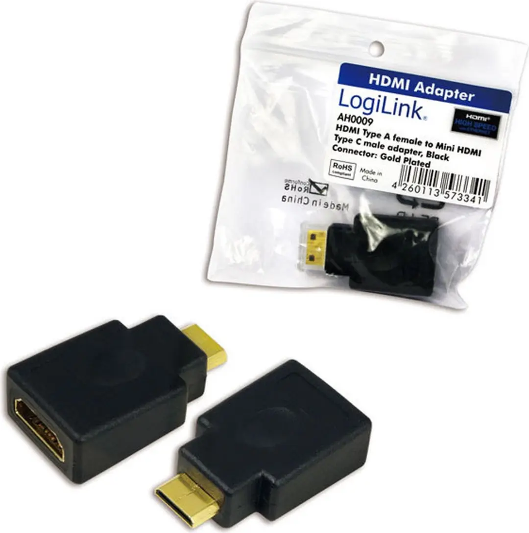 Logilink HDMI naar Mini HDMI Adapter 2M - Zwart