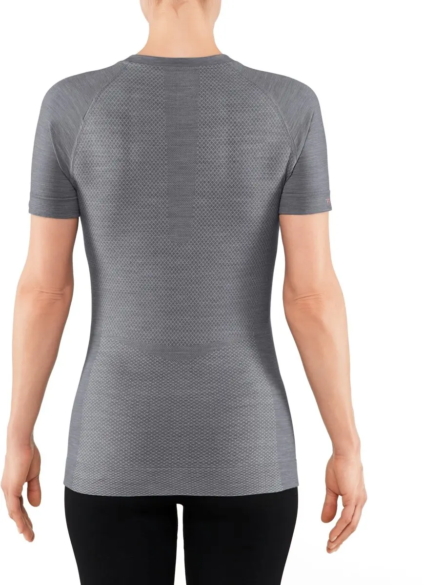 FALKE Wool-Tech Light V-hals Shirt Dames - XL - Grijs